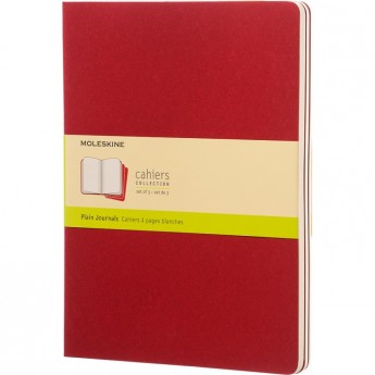 Блокнот MOLESKINE CAHIER JOURNAL XLARGE, нелинованный, клюквенный