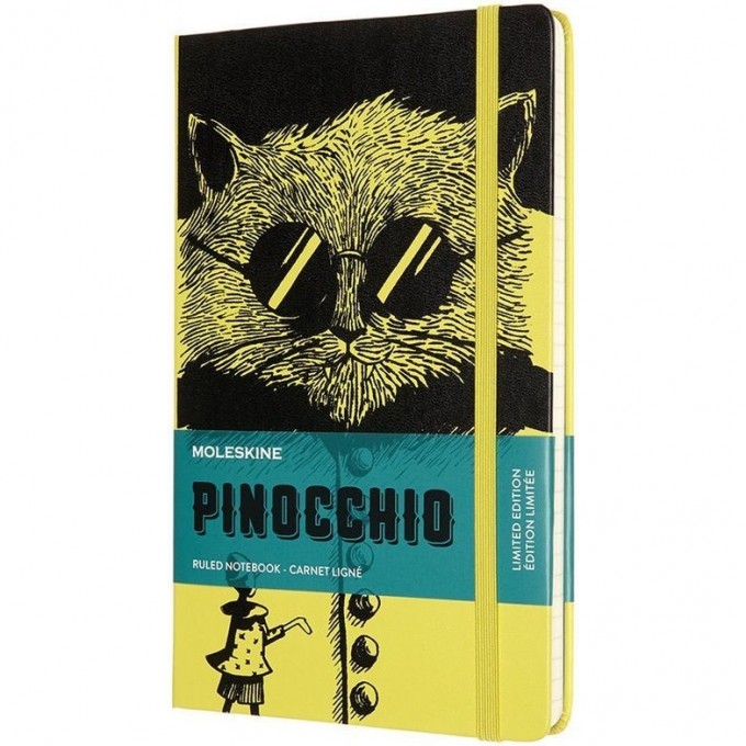 Блокнот MOLESKINE LE PINOCCHIO LARGE (черный/желтый) THE CAT LEPIQP060A